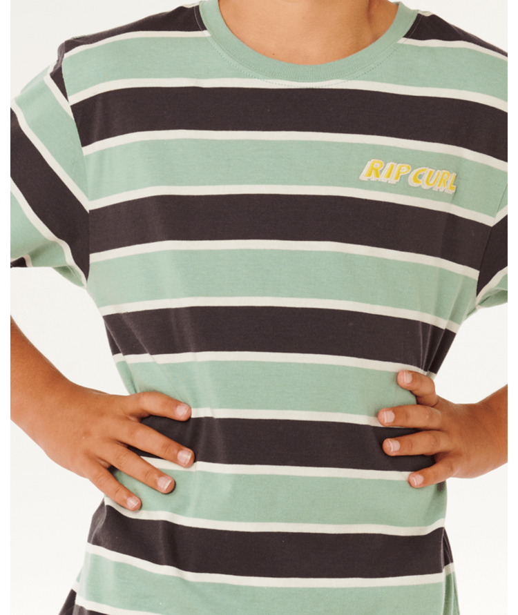 RIP CURL RIP CURL Eternal Shred Stripe Tee-Boy Aloe