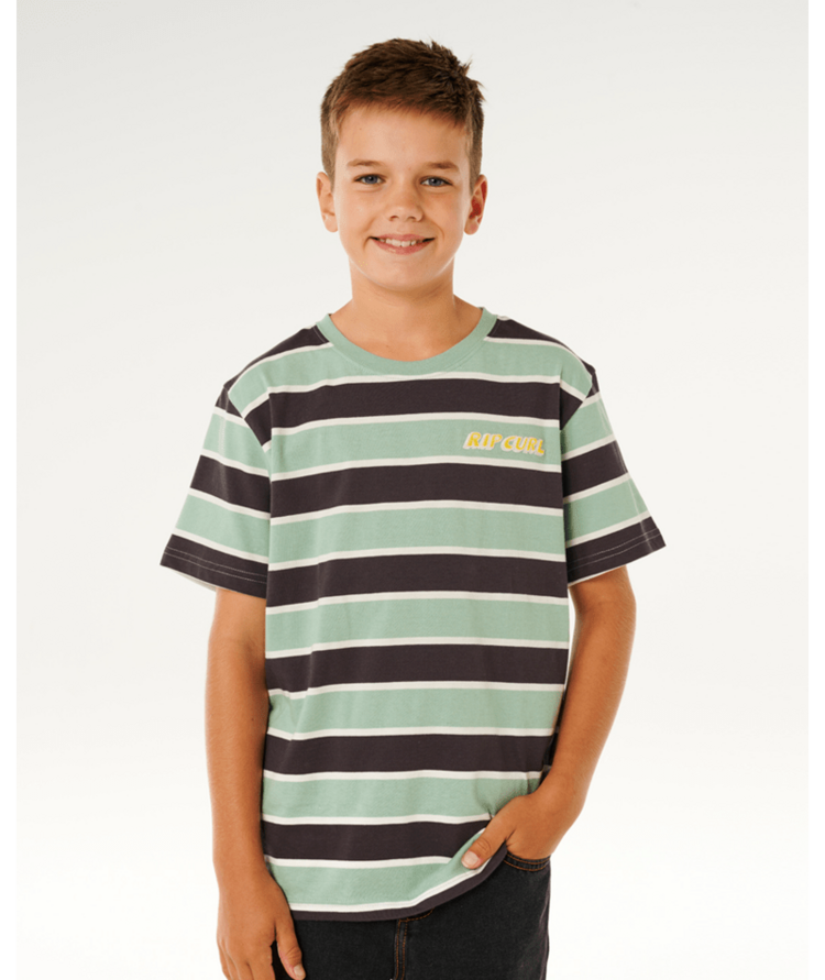 RIP CURL RIP CURL Eternal Shred Stripe Tee-Boy Aloe