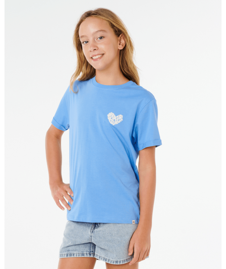 RIP CURL RIP CURL Network Heart  Tee-Girl Cornflower Blue