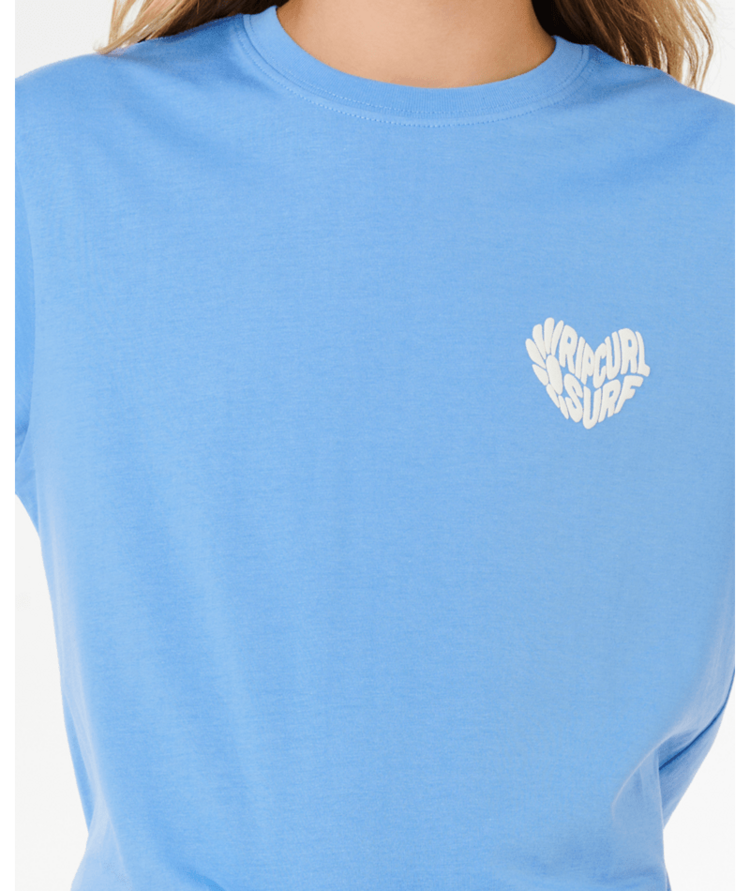 RIP CURL RIP CURL Network Heart  Tee-Girl Cornflower Blue