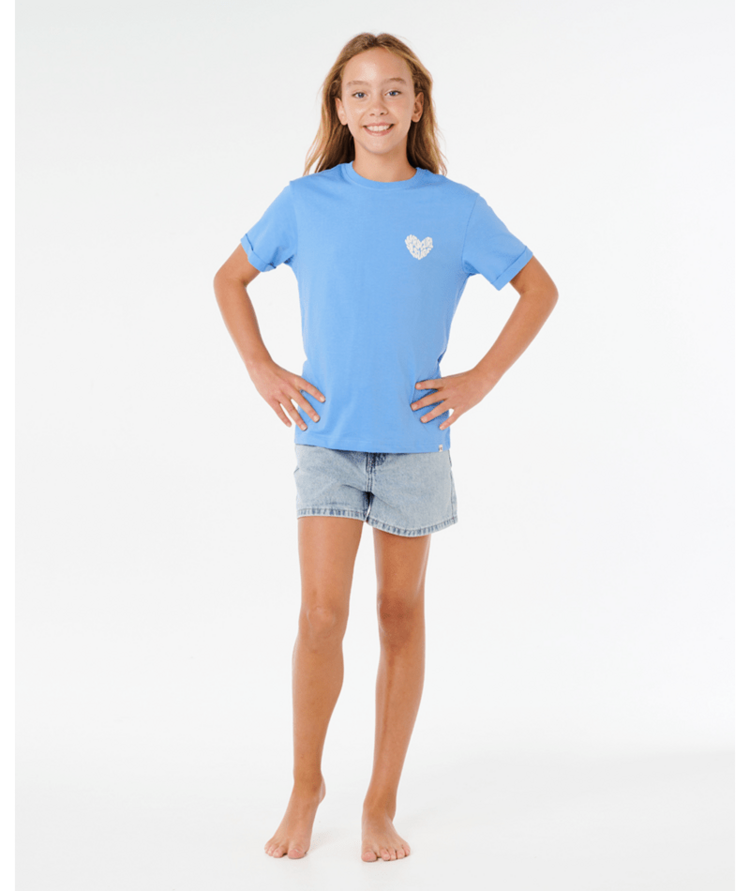 RIP CURL RIP CURL Network Heart  Tee-Girl Cornflower Blue