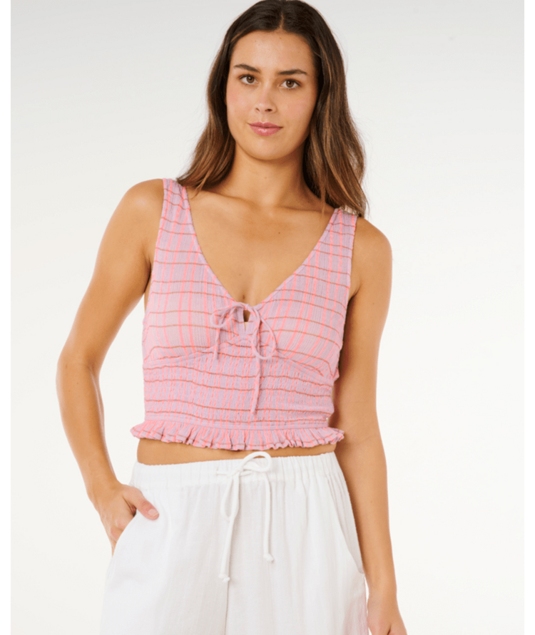 RIP CURL RIP CURL Paradise Check Top Pink
