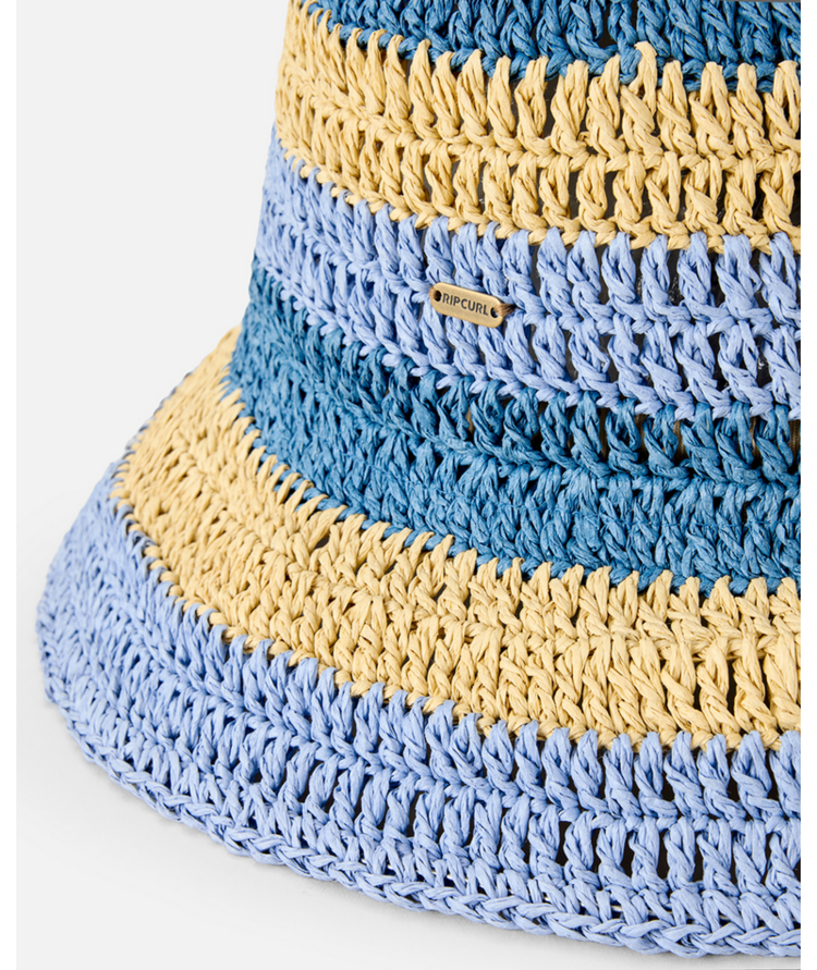 RIP CURL RIP CURL Crochet Bucket Hat Blue/Natural