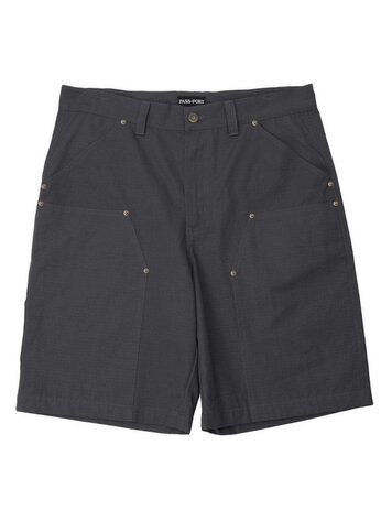 PASSPORT Ripstop Double Knee Diggers Club Short Dark Charcoal