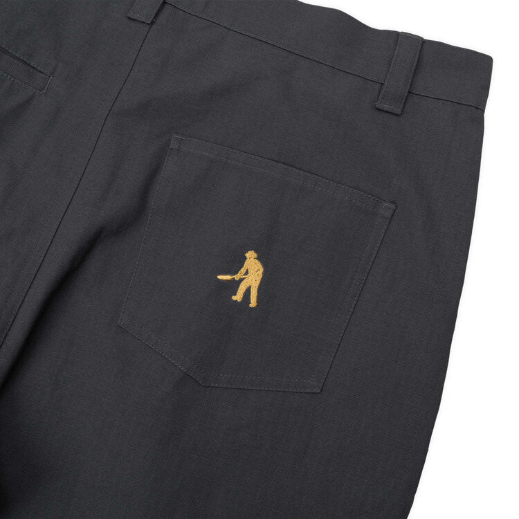 PASSPORT Ripstop Double Knee Diggers Club Short Dark Charcoal