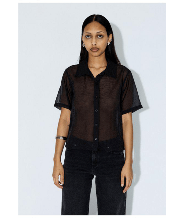 DR DENIM DR DENIM Wo Hollow Shirt Black