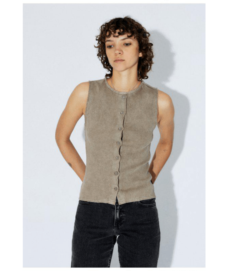 DR DENIM DR DENIM Wo Lilja Rib Washed Khaki