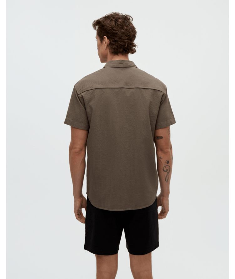 TENTREE TENTREE Hopkins Shirt Timber/Meteorite Black