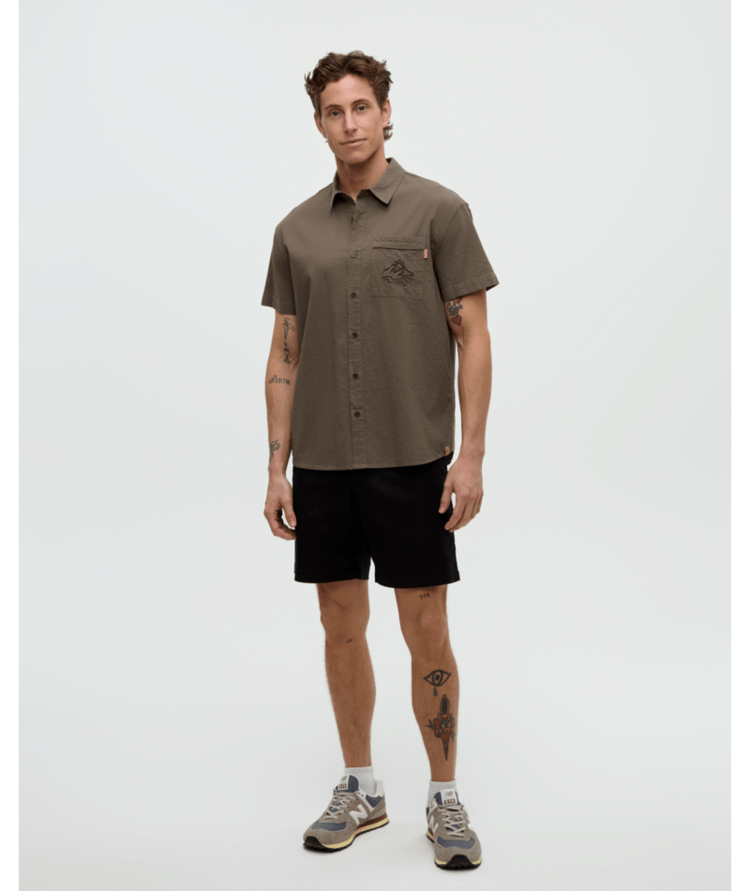 TENTREE TENTREE Hopkins Shirt Timber/Meteorite Black