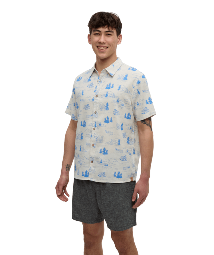 TENTREE TENTREE Redwood Shirt White Oak Heather/Lake Sasquatch