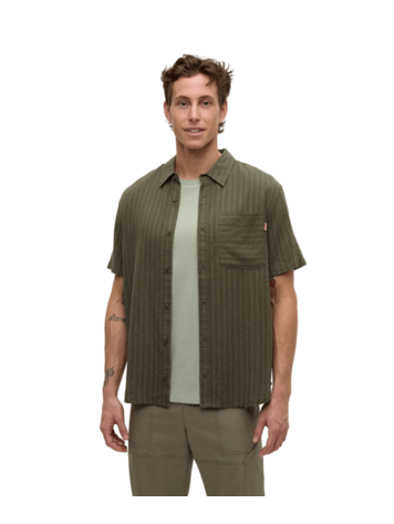 TENTREE TENTREE Dundas Shirt Deep Olive/Double Stripe