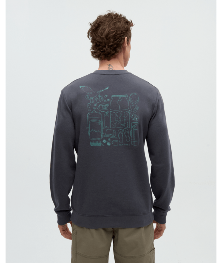 TENTREE TENTREE Lake Life Essentials Crew Graphite/Tidal Teal