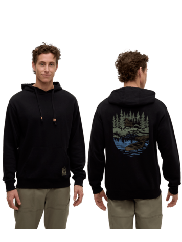 TENTREE TENTREE Getaway Relaxed Hoodie Meteorite Black/Light Moss