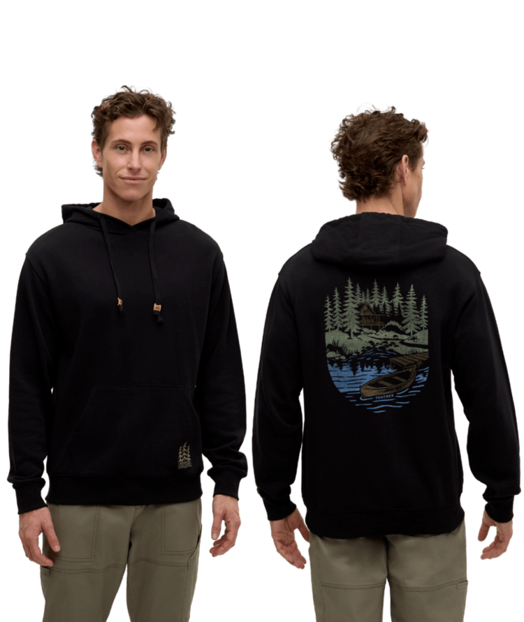 TENTREE TENTREE Getaway Relaxed Hoodie Meteorite Black/Light Moss