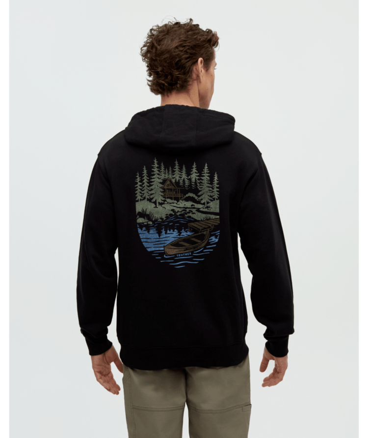 TENTREE TENTREE Getaway Relaxed Hoodie Meteorite Black/Light Moss