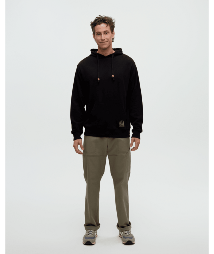 TENTREE TENTREE Getaway Relaxed Hoodie Meteorite Black/Light Moss