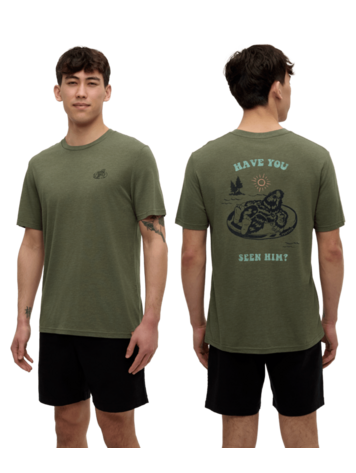 TENTREE TENTREE Have You Seen Him Floatie T-Shirt Deep Olive Heather/Midnight Blue