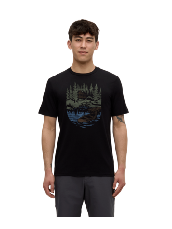 TENTREE TENTREE Getaway T-Shirt Meteorite Black/Light Moss