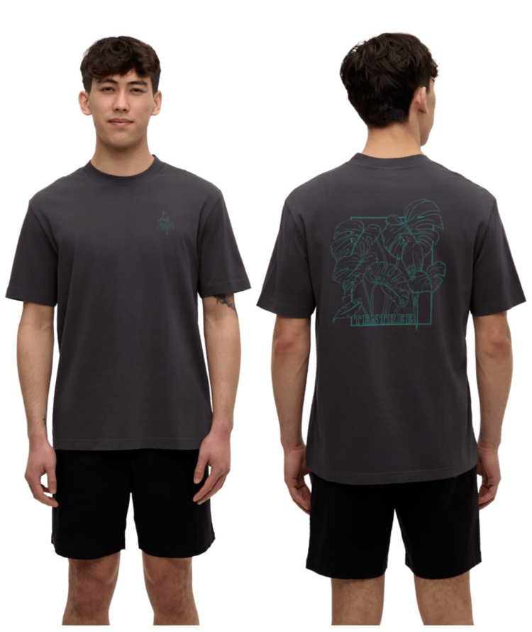 TENTREE TENTREE Regenerative Amazon Verdure Relaxed T-Shirt Graphite/Tidal Teal