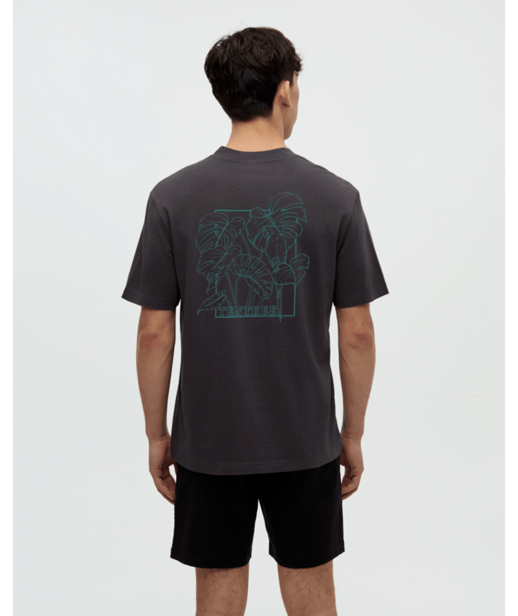 TENTREE TENTREE Regenerative Amazon Verdure Relaxed T-Shirt Graphite/Tidal Teal