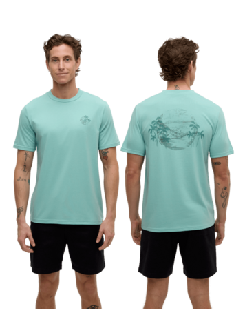 TENTREE TENTREE Haiti Palm Overlay T-Shirt Turquoise Sky/Dark Turquoise