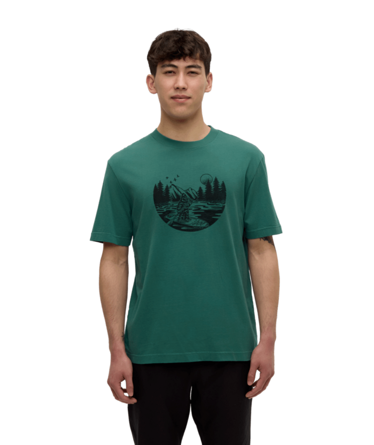TENTREE TENTREE Regenerative Lake Life Portal T-Shirt Tidal Teal/Meteorite Black