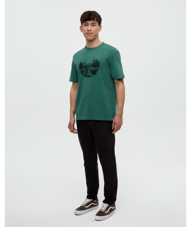 TENTREE TENTREE Regenerative Lake Life Portal T-Shirt Tidal Teal/Meteorite Black