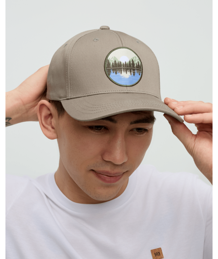TENTREE TENTREE Lake Patch Elevation Hat Clay/Lakeside Blue