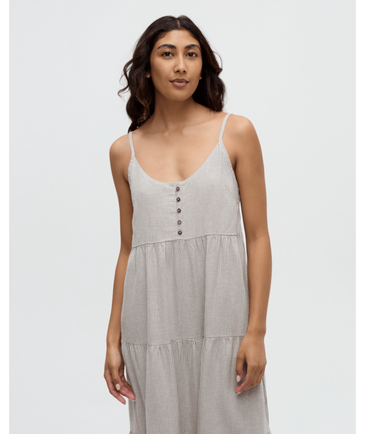 TENTREE TENTREE Hopewell Dress Clay/Railroad Stripe