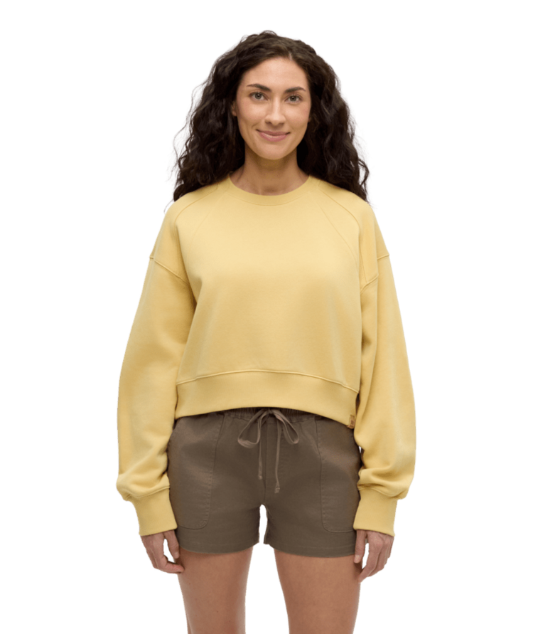 TENTREE TENTREE Bluffs Cropped Crew Dusk Yellow