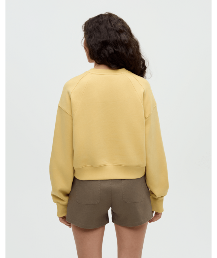 TENTREE TENTREE Bluffs Cropped Crew Dusk Yellow