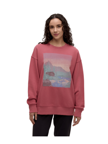 TENTREE TENTREE Washed Lakeshore Relaxed Crew Rosewood/Canal Blue