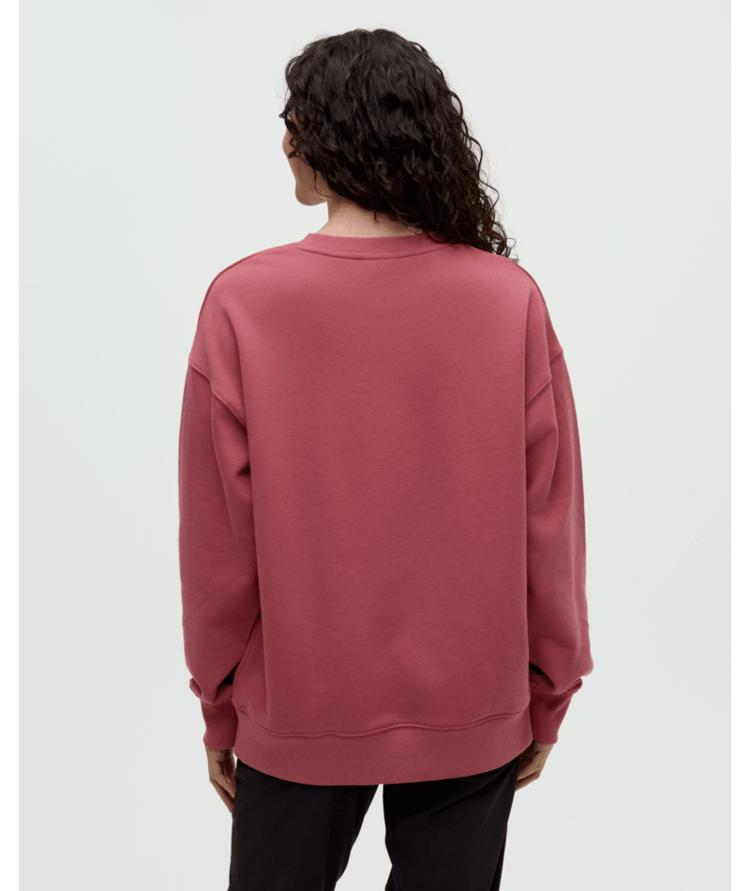 TENTREE TENTREE Washed Lakeshore Relaxed Crew Rosewood/Canal Blue