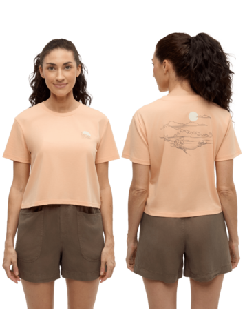 TENTREE TENTREE Wild Rose Lake Crop T-Shirt Orange Sherbet/White Oak
