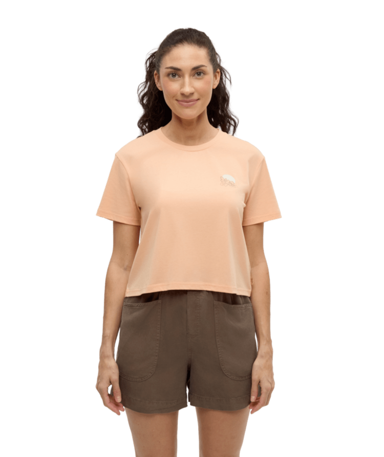 TENTREE TENTREE Wild Rose Lake Crop T-Shirt Orange Sherbet/White Oak