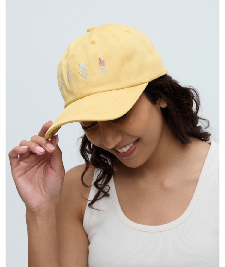 TENTREE TENTREE Spring Flora Peak Hat Dusk Yellow/Rosewood
