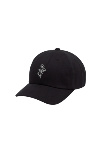 TENTREE TENTREE Flower Embroidery Peak Hat Meteorite Black/Light Moss