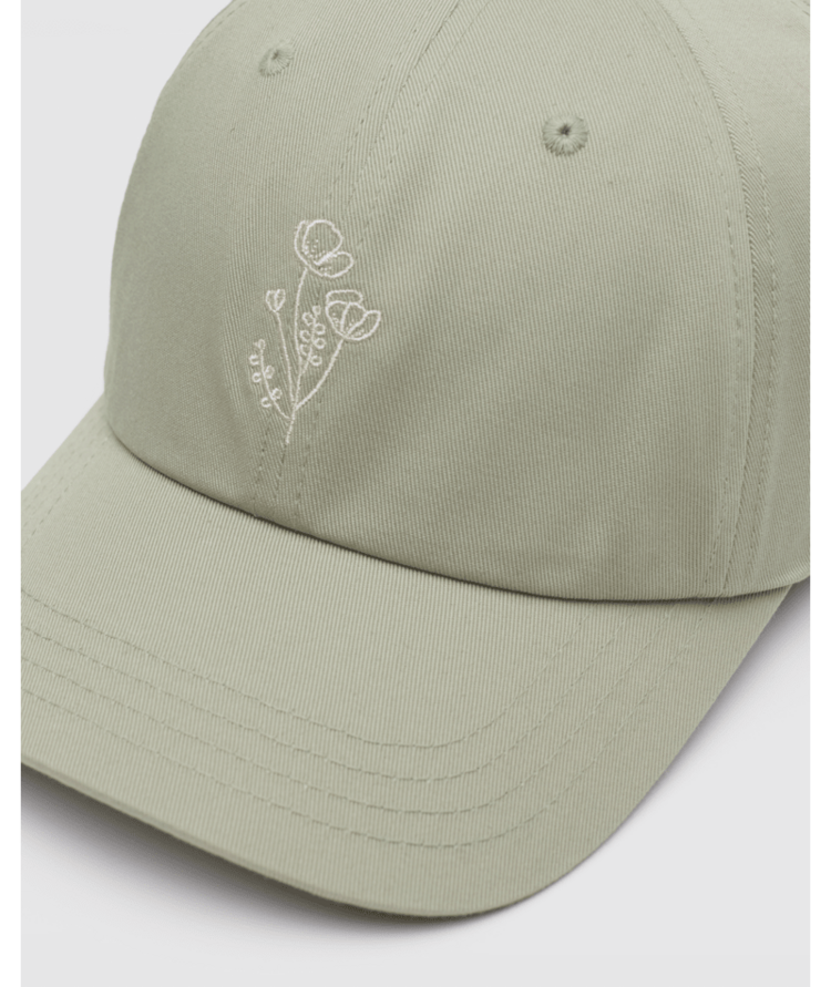 TENTREE TENTREE Flower Embroidery Peak Hat Light Moss/White Oak