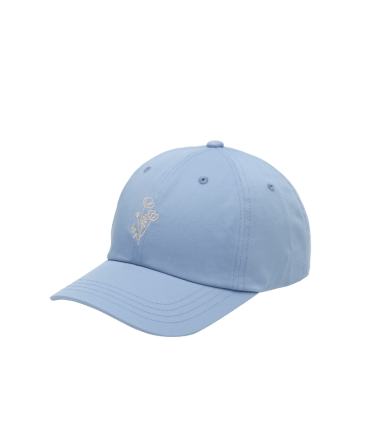 TENTREE TENTREE Flower Embroidery Peak Hat Lakeside Blue/White Oak