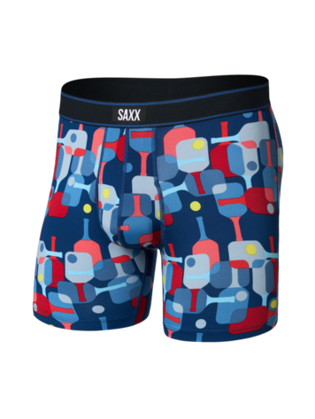 SAXX SAXX Daytripper Comfort Stretch Boxer Brief Fly Pickle Paddle-Navy Dawn