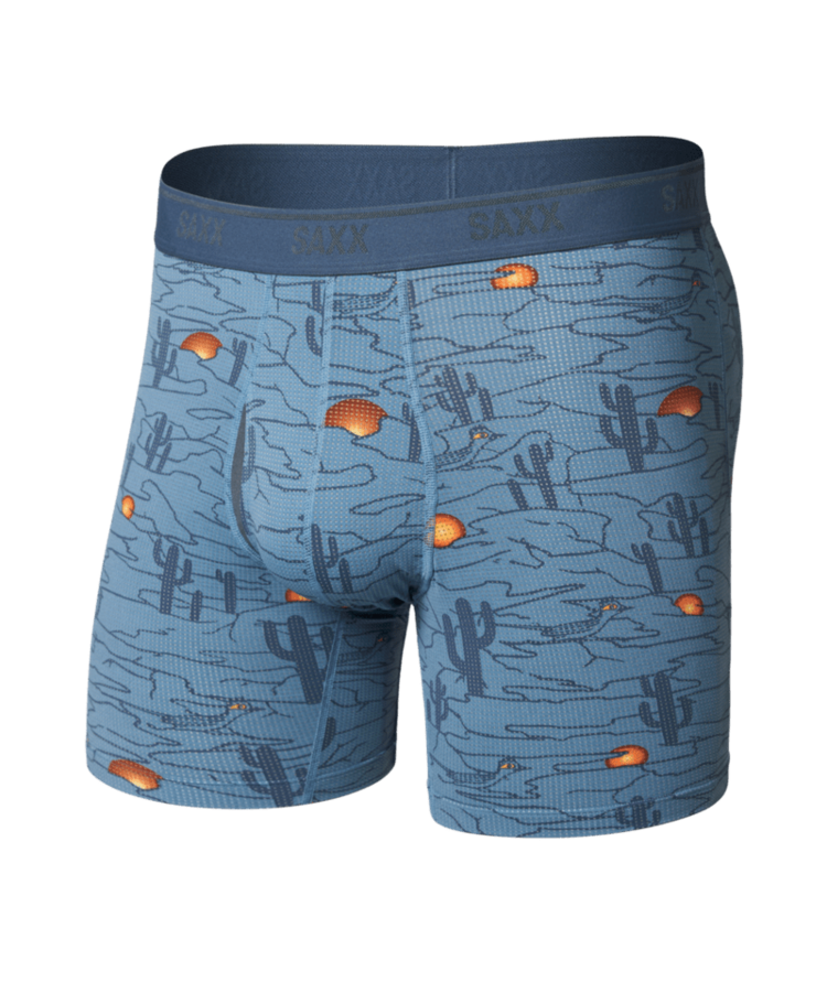SAXX SAXX Quest Quick Dry Mesh Boxer Brief Fly Canyonlands Washed Blue