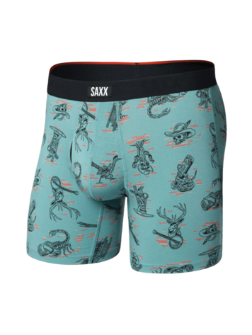 SAXX SAXX Vibe Xtra Soft Comfort Boxer Brief Fly Western Weird Washed Teal