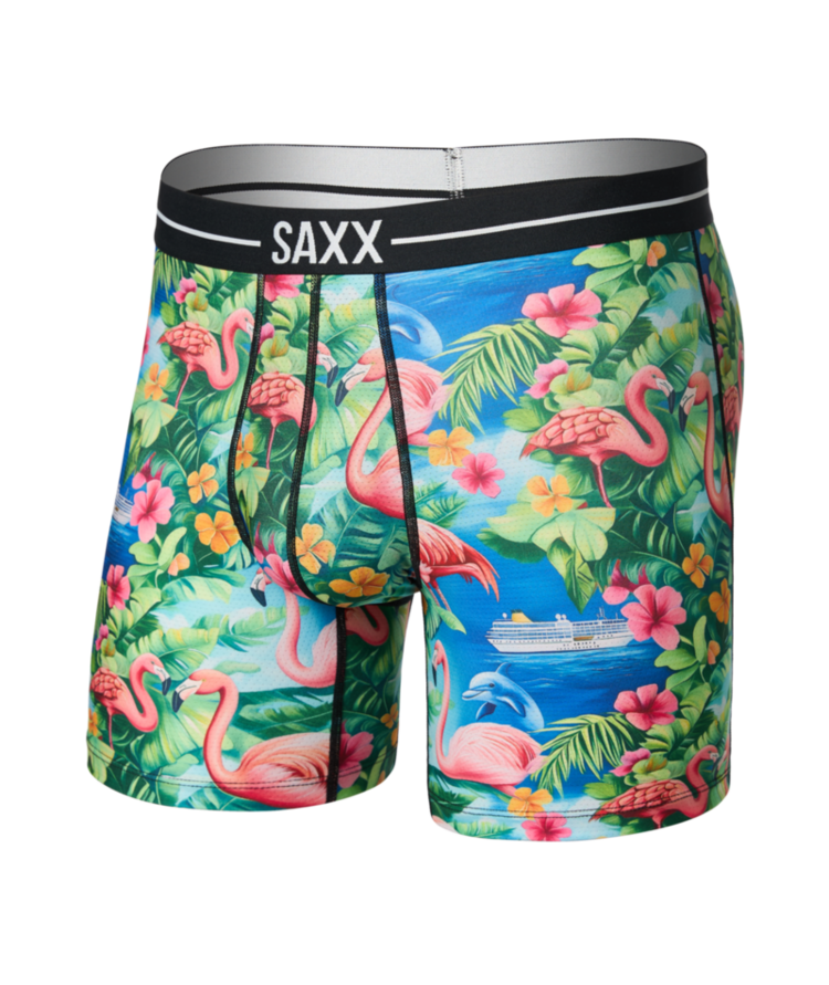 SAXX SAXX Volt Breathable Mesh Boxer Brief Flamingo Bay Multi