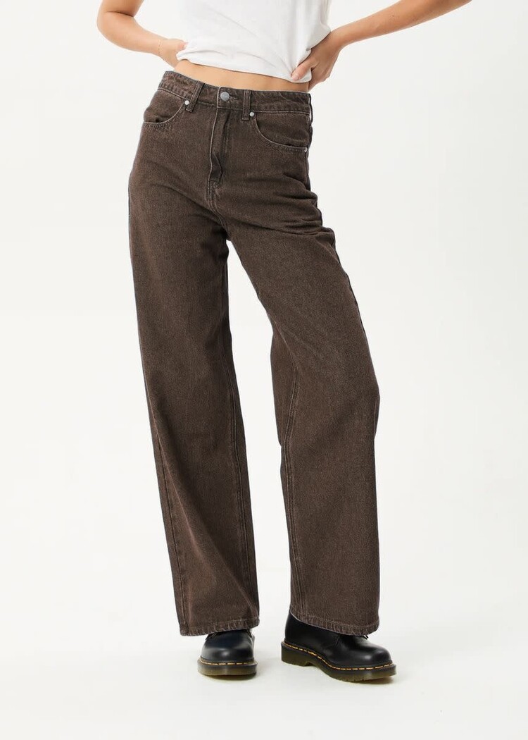 AFENDS AFENDS Bella Denim Wide Leg Baggy Jean Washed Coffee