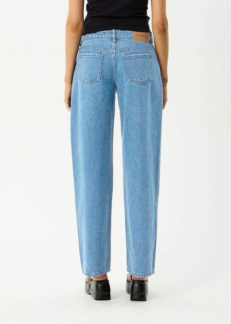 AFENDS AFENDS Alyra Low Rise Wide Leg Jean Worn Blue