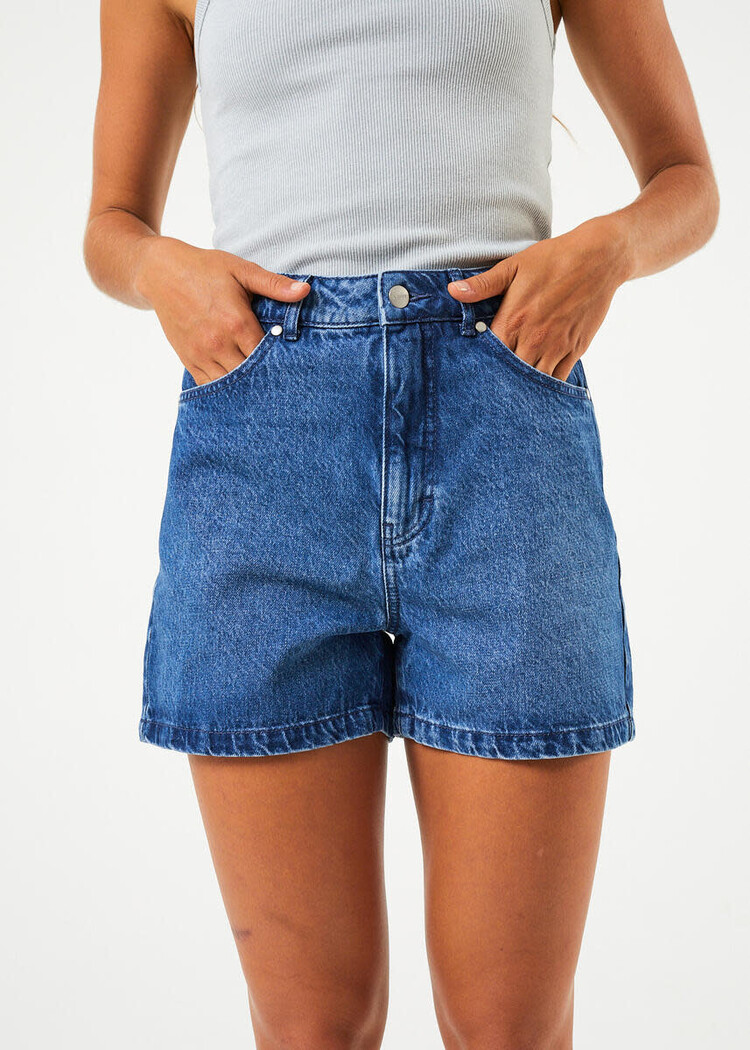 AFENDS AFENDS Seventy Threes Hemp Denim Shorts Authentic Blue