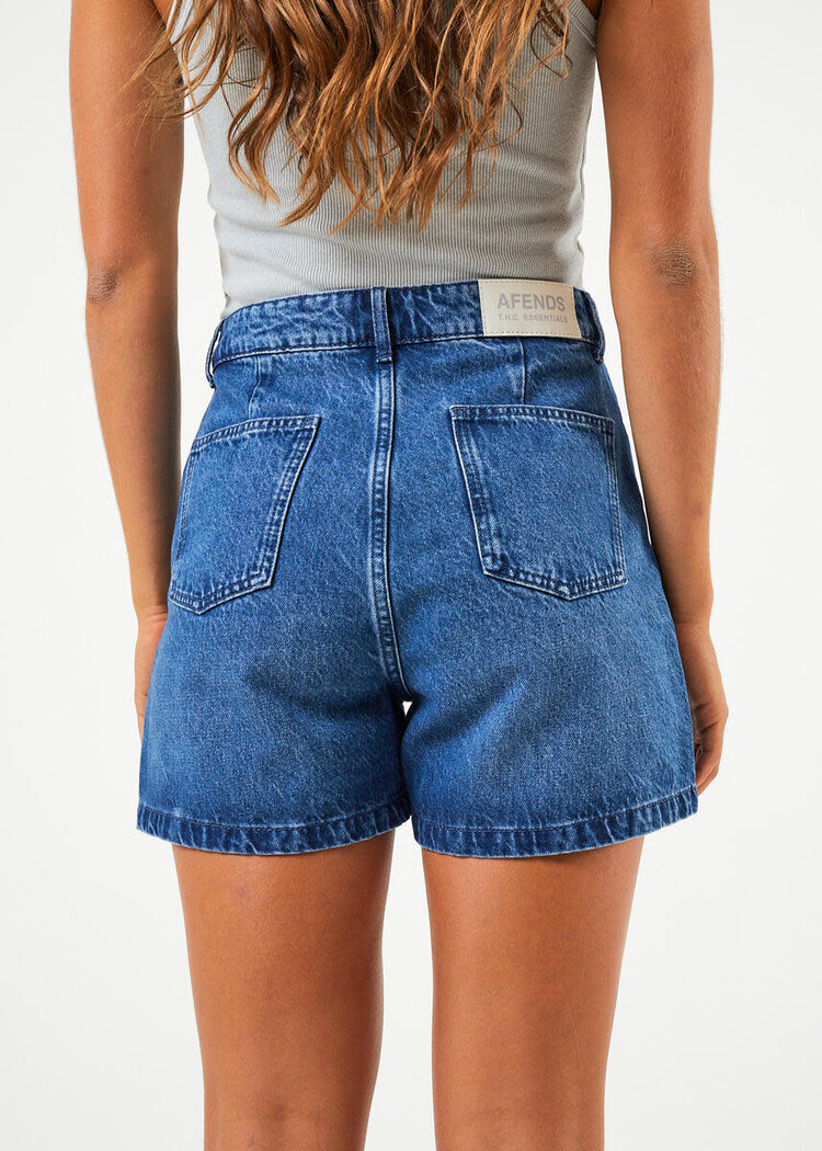 AFENDS AFENDS Seventy Threes Hemp Denim Shorts Authentic Blue