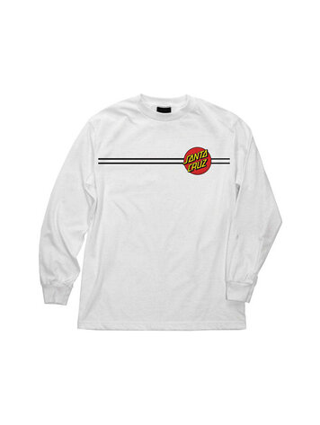 SANTA CRUZ SANTA CRUZ L/S T-Shirt Classic Dot White