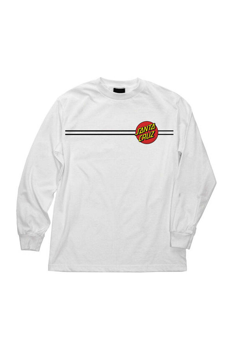 SANTA CRUZ SANTA CRUZ L/S T-Shirt Classic Dot White