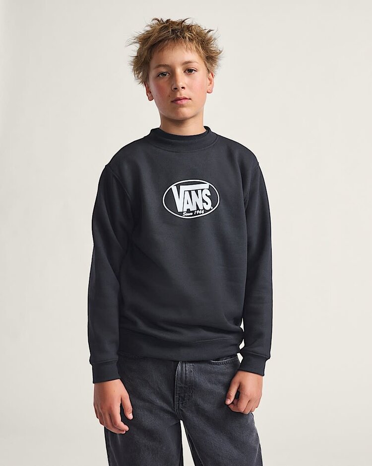 VANS VANS Big Kids Classic Oval Crew Sweatshirt Black